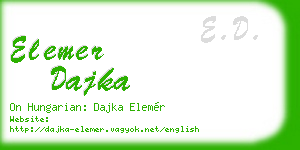 elemer dajka business card